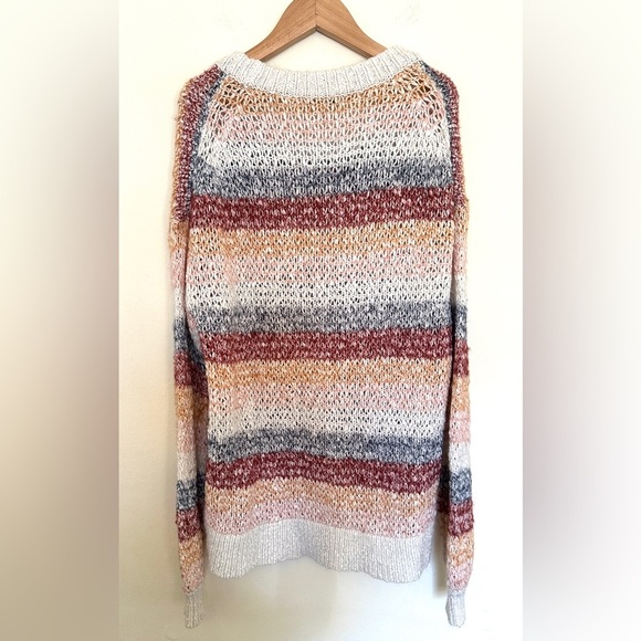 Madewell Baez Women's Knit Sweater | Pullover | Sz XXS | Multicolor | Stripe | - Picture 3 of 8